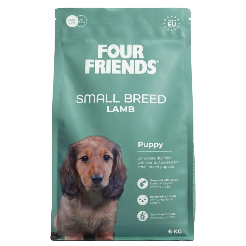 FourFriends Dog Small Breed Puppy Lamb Torrfoder till Valp (#1149)