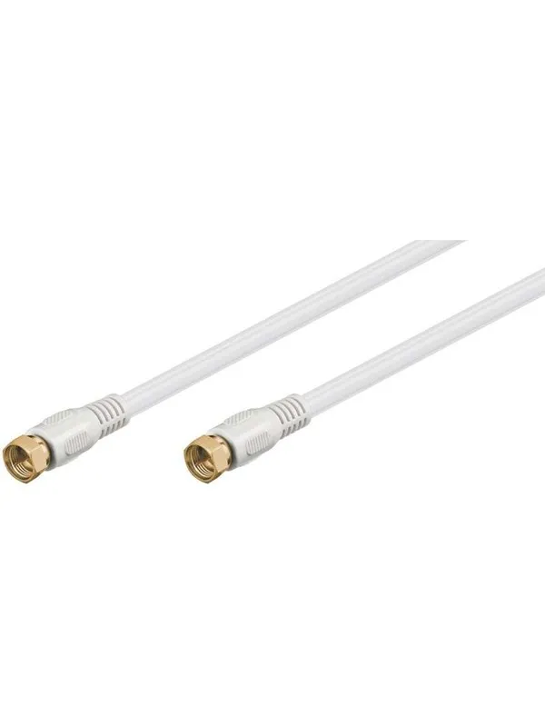 Goobay SAT-antennkabel (80 dB), dubbelskärmad guldpläterad, F-plugg > F-plugg (helt avskärmad), 1.5 m