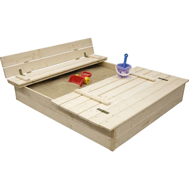 SANDLÅDA JABO BÄNK+LOCK TRÄVIT 140X140CM | Beijerbygg Byggmaterial