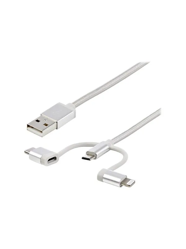 StarTech.com USB Multi Charging Cable - Lightning USB-C Micro-USB - USB cable - 1 m
