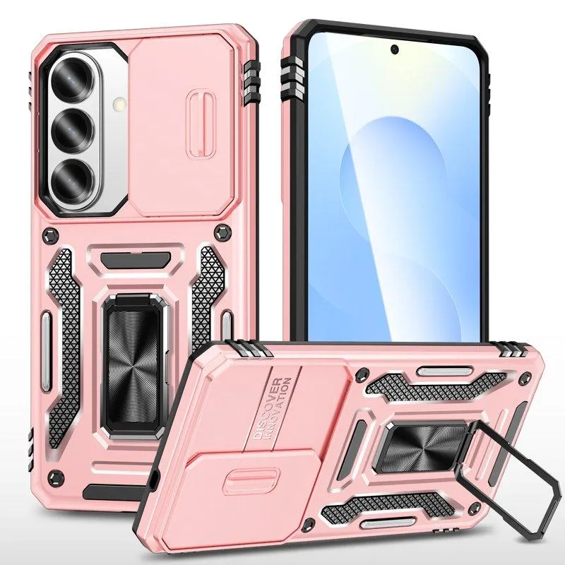 Mobilskal för Samsung Galaxy S26 Kickstand PC + TPU – Roséguld (#5830)