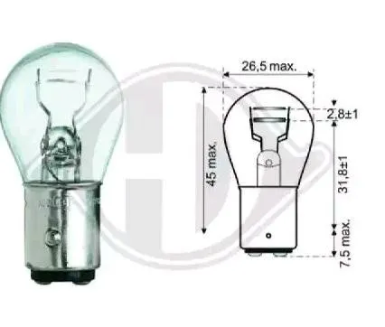Glödlampa, broms- / bakljus DIEDERICHS LID10050
