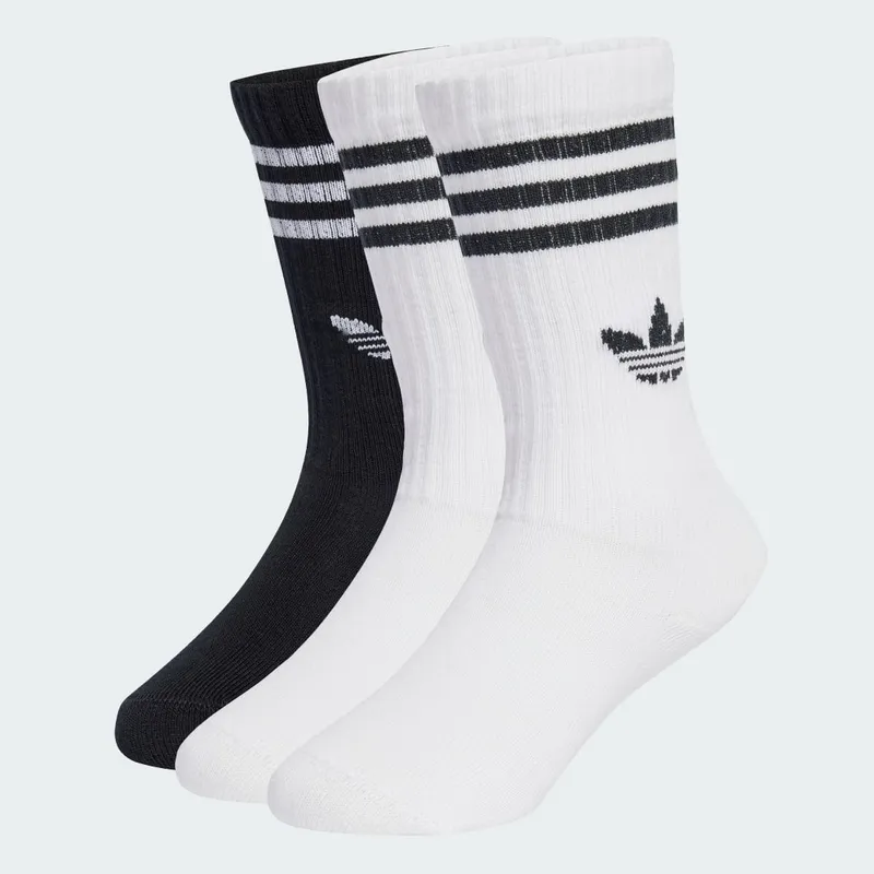 adidas Originals Strumpor – 3-pack – Crew – Vit/Svart