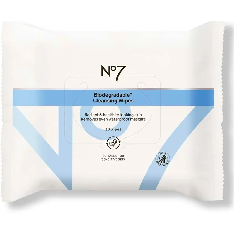 No7 Essential Cleansing Biodegradable Wipes 30 st