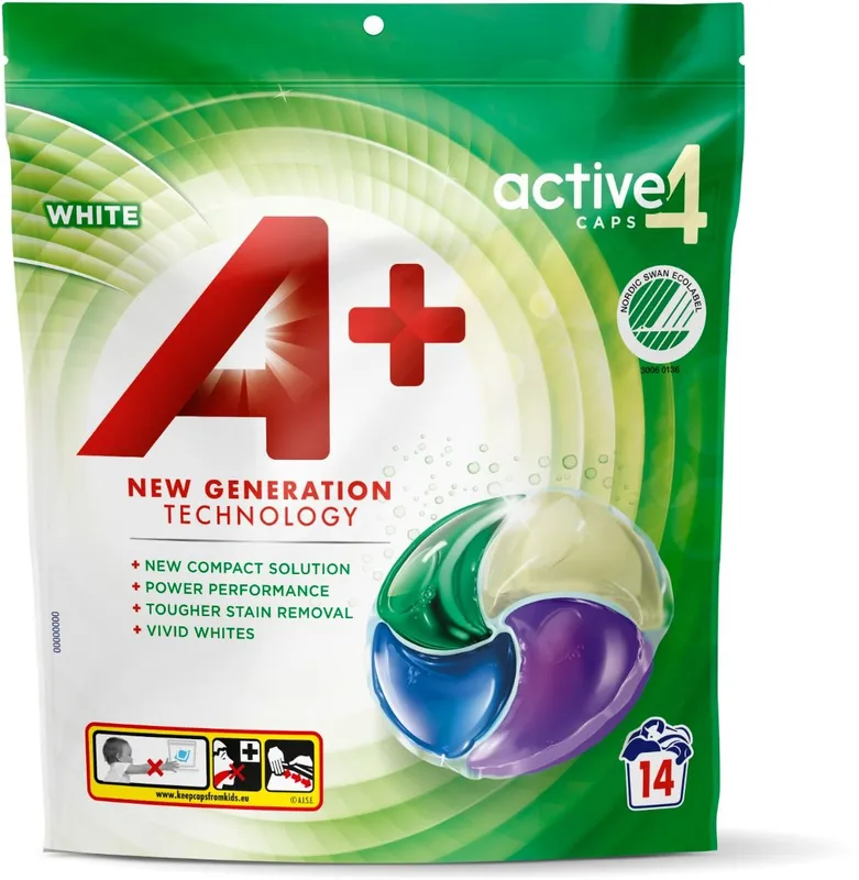 Aplus A+ White Active4 Tvättkapslar 14 st