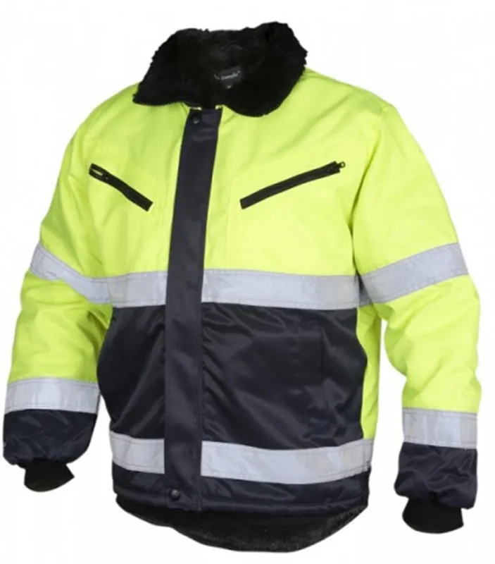 VINTERJACKA VARSEL GUL/MARIN L | Beijerbygg Byggmaterial