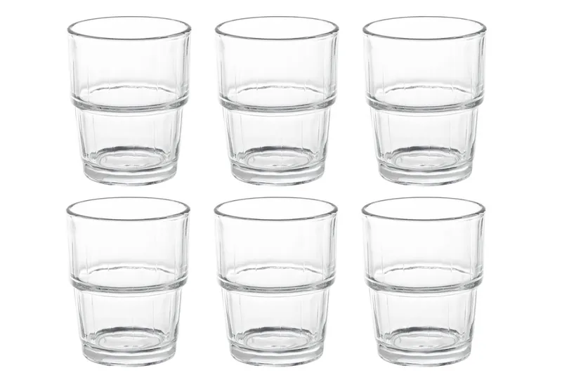 Maku Stapelbara Dricksglas 6-pack – Tål maskindisk och Spara Utrymme i Köket