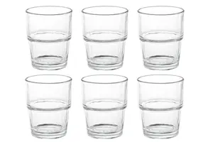 Maku Stapelbara Dricksglas 6-pack – Tål maskindisk och Spara Utrymme i Köket