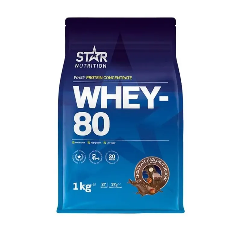Whey-80 Vassleprotein 1 kg - Chocolate Hazelnut