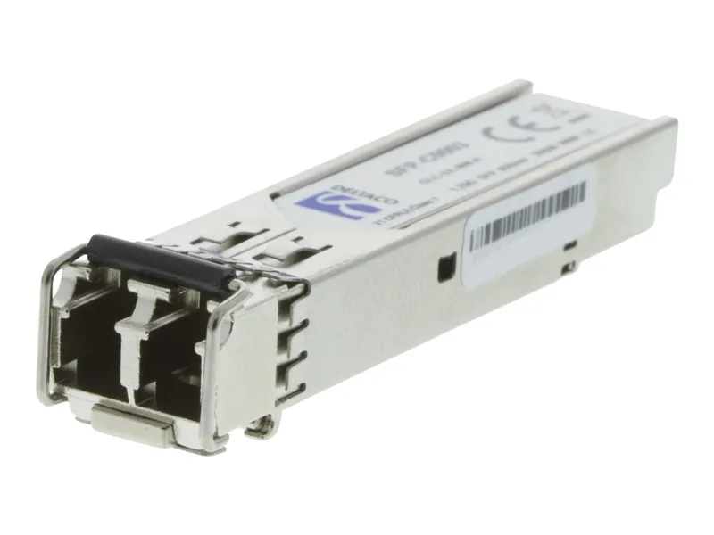 DELTACO SFP-C0006 – SFP-sändar/mottagarmodul (mini-GBIC) (likvärdigt med: Cisco SFP-GE-S) – 1GbE – 1000Base-SX – LC multiläge – upp till 550 m – 850 nm – för Cisco Catalyst 3560, ESS9300 Integrated Services Router 11XX