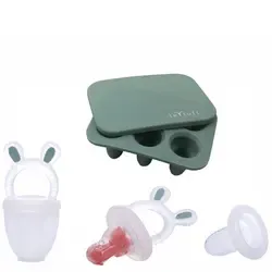 Tiny Tot Food Feeder m. Mini Frysform - Smokey Green