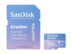 SANDISK Creator MicroSD/SD - 190MB/s - 256GB