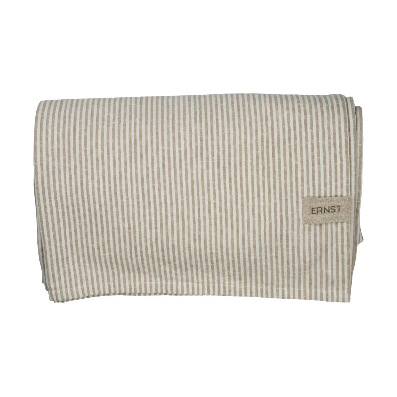 ERNST Ernst bordsduk smala ränder 145×300 cm Beige-vit