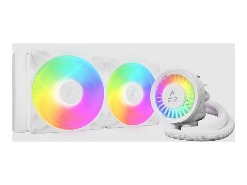 ARCTIC Liquid Freezer III Pro 280 A-RGB – Kylsystem med vätska till processorn – Elementstorlek: 280 mm – (för: AM5, AM4, LGA1700, LGA1851) – copper base with skiving fins – 140 mm – vit