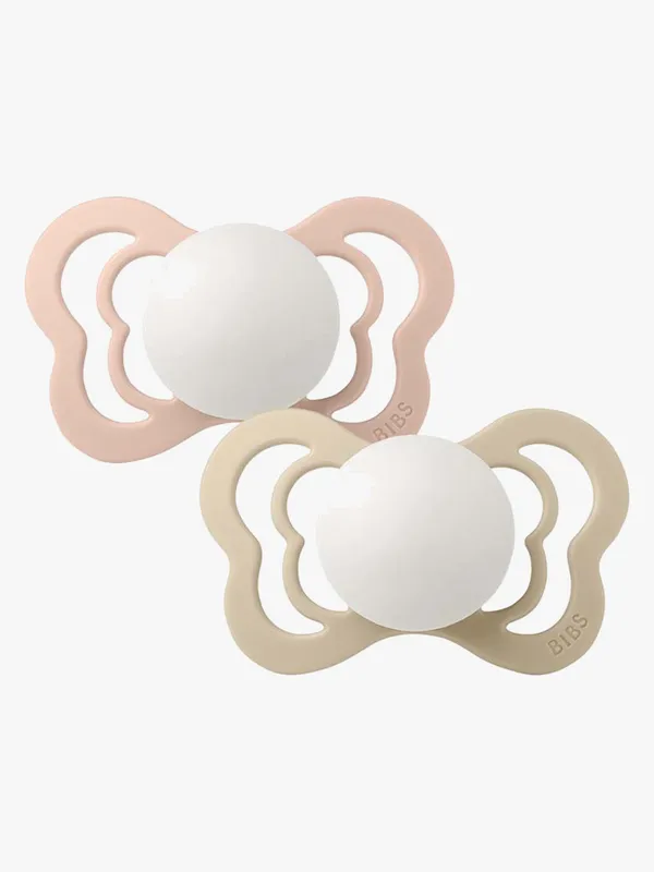 BIBS Couture Napp 2-pack Latex Anatomisk, Blush Glow/Vanilla Glow