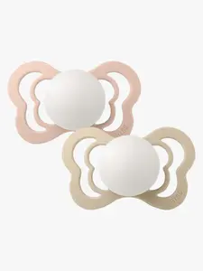 BIBS Couture Napp 2-pack Latex Anatomisk, Blush Glow/Vanilla Glow