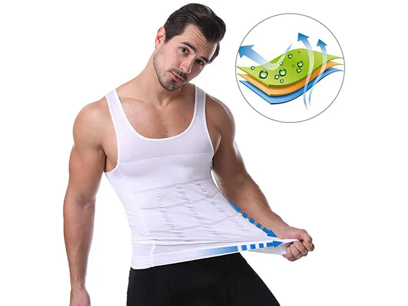 Formande linne för män Slim body – Vit (#6184)