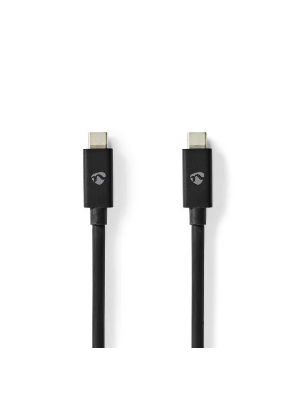 USB-kabel | USB 4.0 Gen 3×2 | USB-C™ Hane | USB-C™ Hane | 240 W | 8K@60Hz | 40 Gbps | Nickelplaterad | 1.00 m | Rund | PVC | Sva (#3980)