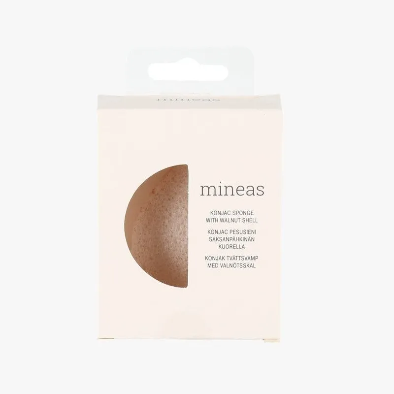 Mineas Konjac Sponge For Face Walnut Shell