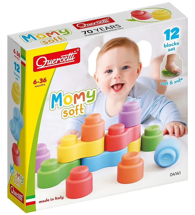Quercetti Byggklossar - 12 st. - Mamma Soft - 04141