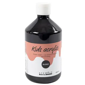 Akrylfärg blank 500 ml svart