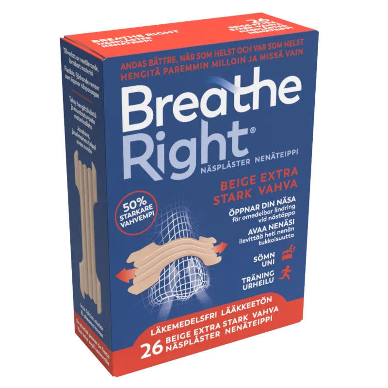 Breathe Right näsplåster Extra Stark Beige