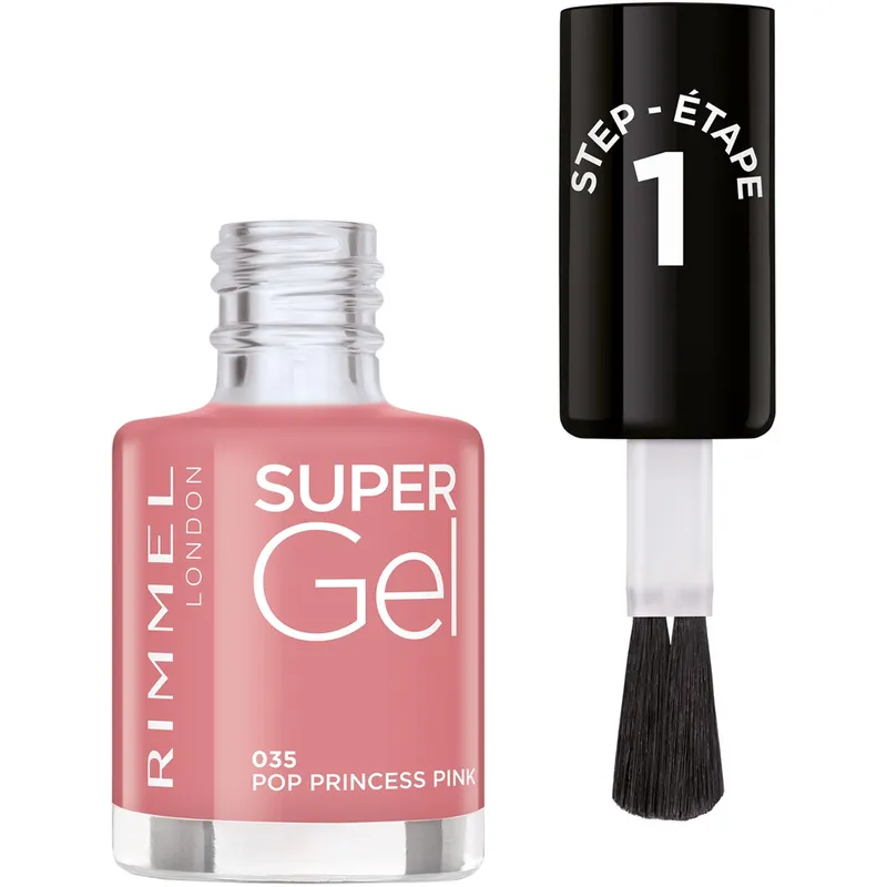 Rimmel London Super Gel Nail Polish 035 Pop Princess Pink – 12 ml