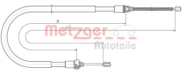 Handbromsvajer METZGER 10.6033