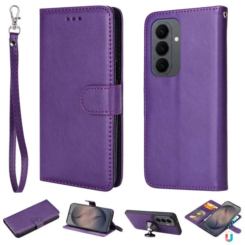 Plånboksfodral för Samsung Galaxy S26 Magnetiskt Konstläder – Lila (#7069)