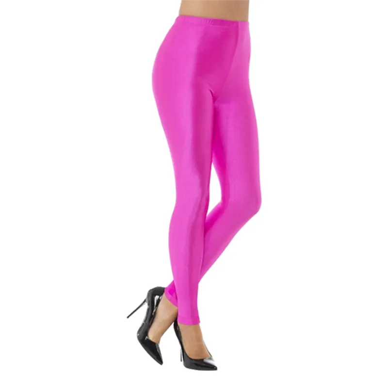 80-tals Disco Spandex Leggings Rosa - Medium