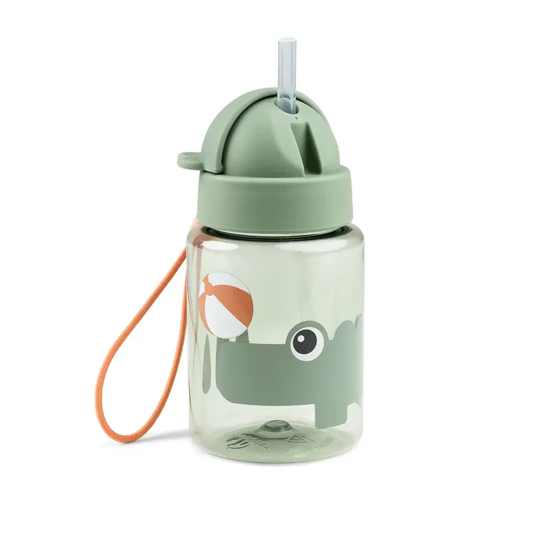 Done By Deer Sugrörsflaska 280 ml. - Playground - Green