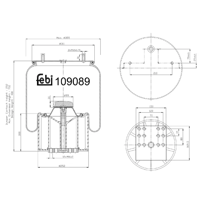 Luftbälg FEBI BILSTEIN 109089