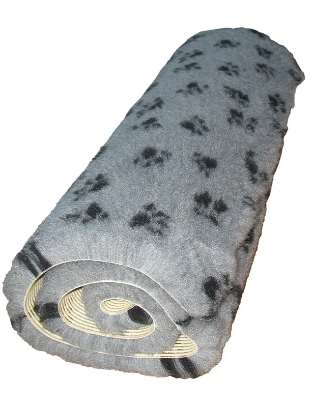Hundbädd / Fäll med tassar 100 x 75 cm- Grå