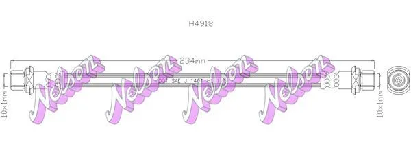 Bromsslang KAWE H4918