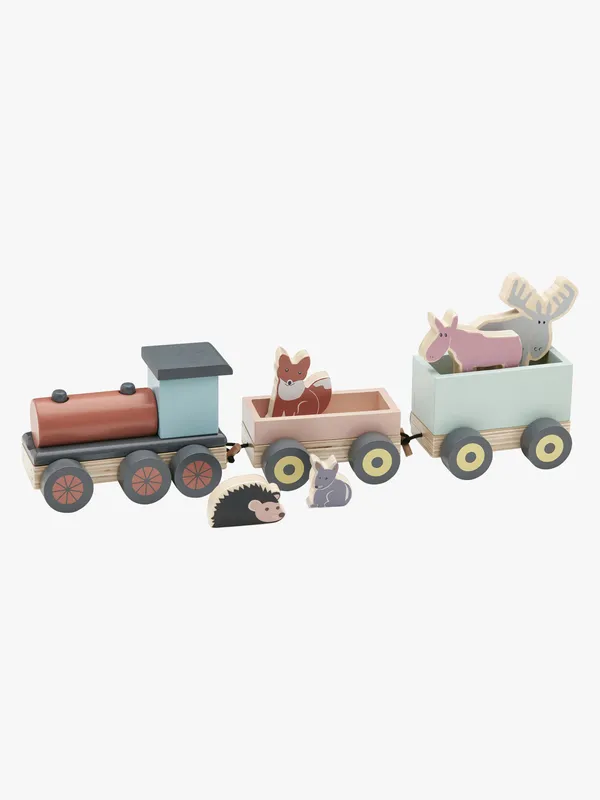 Kids Concept Tåg Med Djur Edvin
