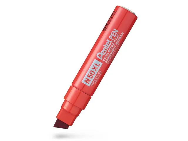 Märkpenna perm. PENTEL N50XL sned röd