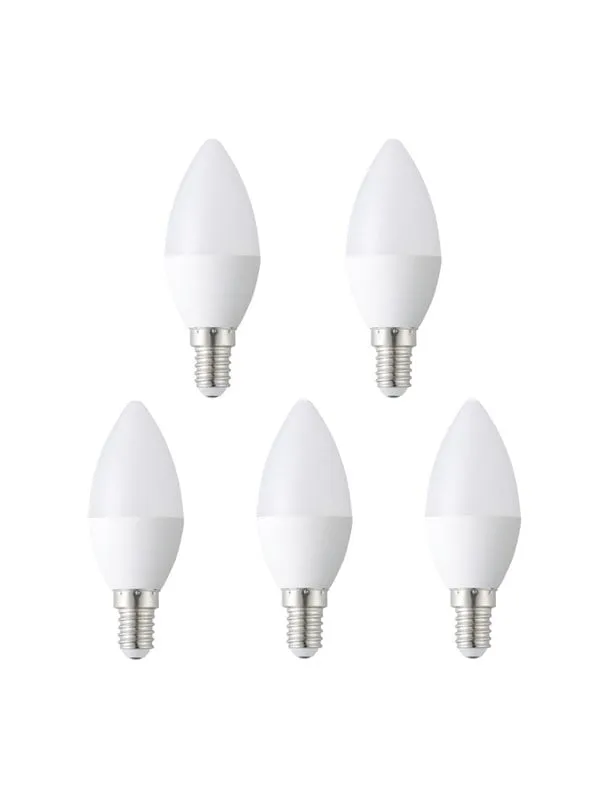 EGLO LED-glödlampa C35 OPAL 2700K 470LM 5 ST E14