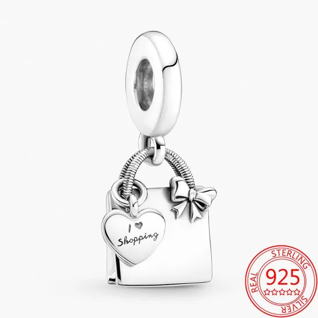Nyhet 925 Sterlingsølv Liten Gul And Rosa Luftballong Anheng Passer Mote Armbånd Halskjede Smykker Gave Laging (#9012)