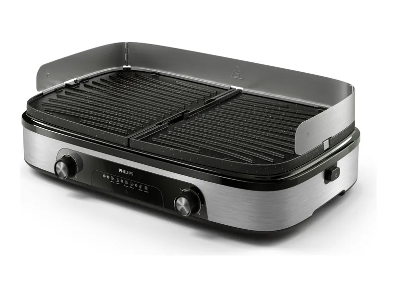 Philips Kontaktgrill 3000 Series HD6222/90, 2400 W - Silver/Svart