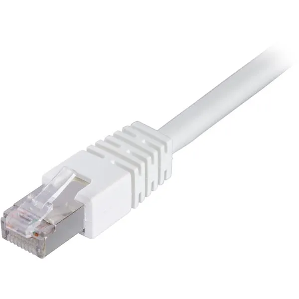 DELTACO F/UTP Cat6 patchkabel, LSZH, 10m, vit