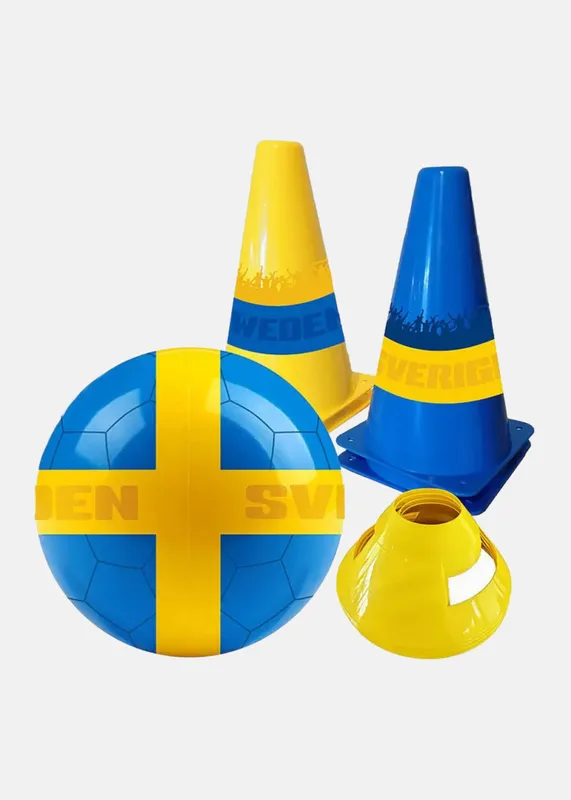 Fotbollsset med boll och koner - Sweden Design