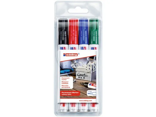 Edding e-330 permanent marker set of 4 assorted