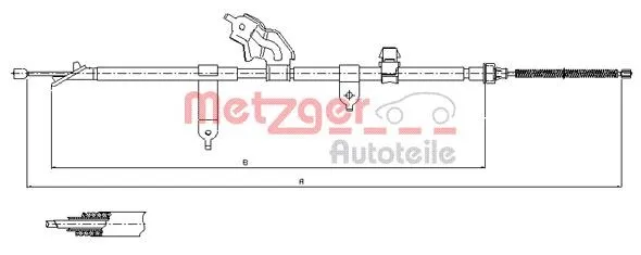 METZGER 17.1080 Handbromsvajer