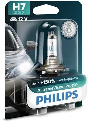 PHILIPS Halogenlampa PHILIPS X-tremeVision Pro150 H7 P – P1803575 – bmw, honda, kymco, triumph, suzuki, kawasaki, gilera, ducati, vespa, moto guzzi, a