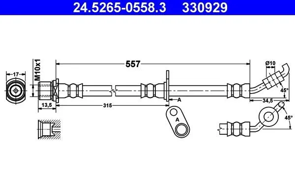 Bromsslang ATE 24.5265-0558.3