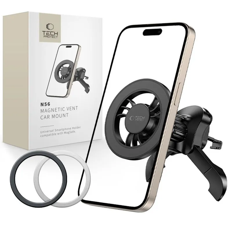 Tech-Protect N56 Magnetic MagSafe Car Mount for Air Vent Grille - Black