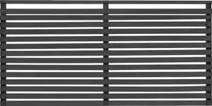SKÄRM/STAKET HORIZONT 2 SVART 159X89CM | Beijerbygg Byggmaterial