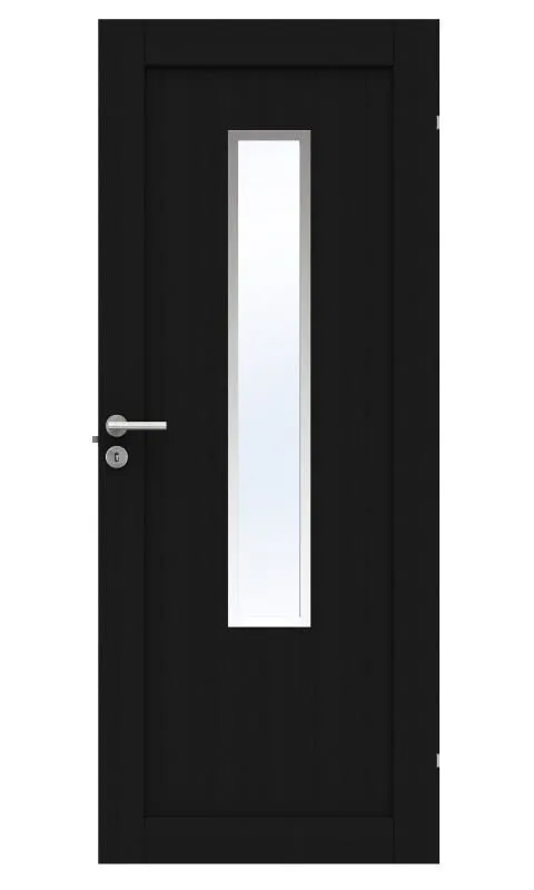 SPEGELDÖRR UNIQUE 01L GWA 1120 SVART EK 09X21 KLARGLAS | Beijerbygg Byggmaterial