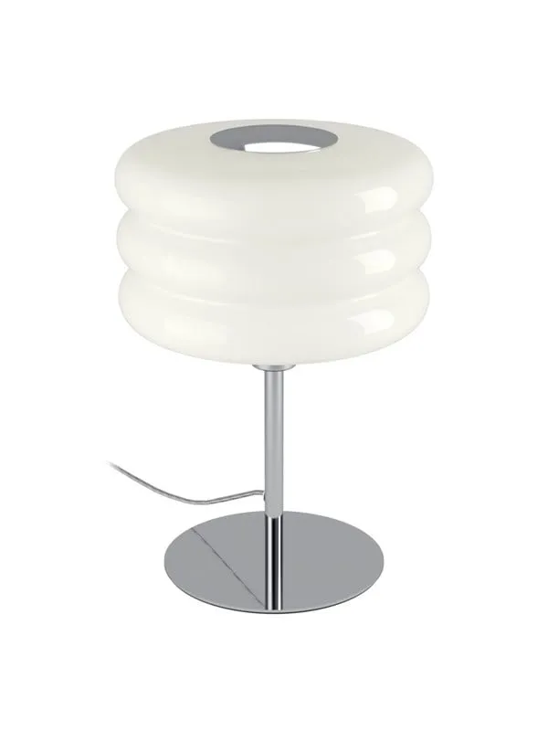 Eglo Tortora Bordslampa H300 M/Brytare. Krom/Vit