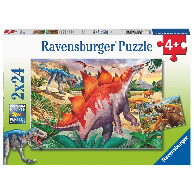 Ravensburger Barnpussel – Dinosaurielivet 2×24 bitar